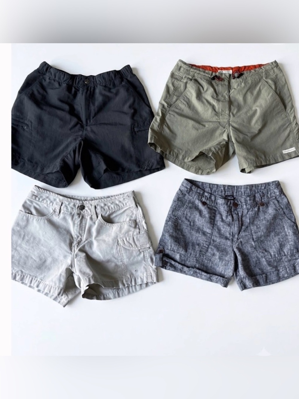 Women’s 4 Hiking Shorts - Dark Grey, Olive, Beige, Chambray Grey/Blue